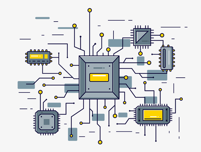 解锁创意无限可能 高清PNG矢量集成电路设计装饰元素全解析